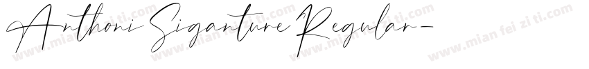Anthoni Siganture Regular字体转换